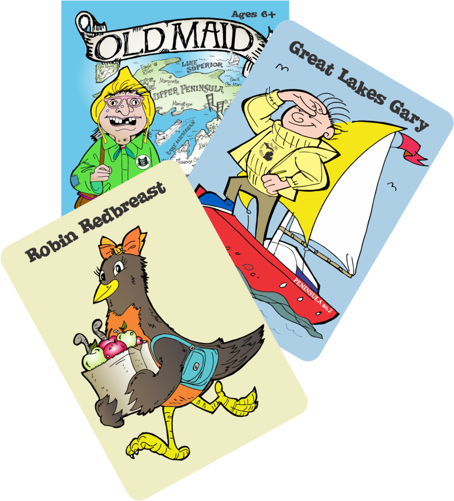 "old Maid In Michigan" Jumbo Playing Cards - Card Game (940x1024)
