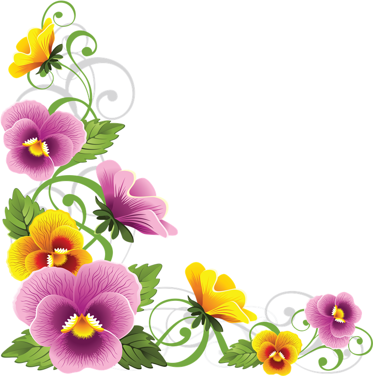 Flores Transparentes Para Png - Cartoon Pansy (773x780)