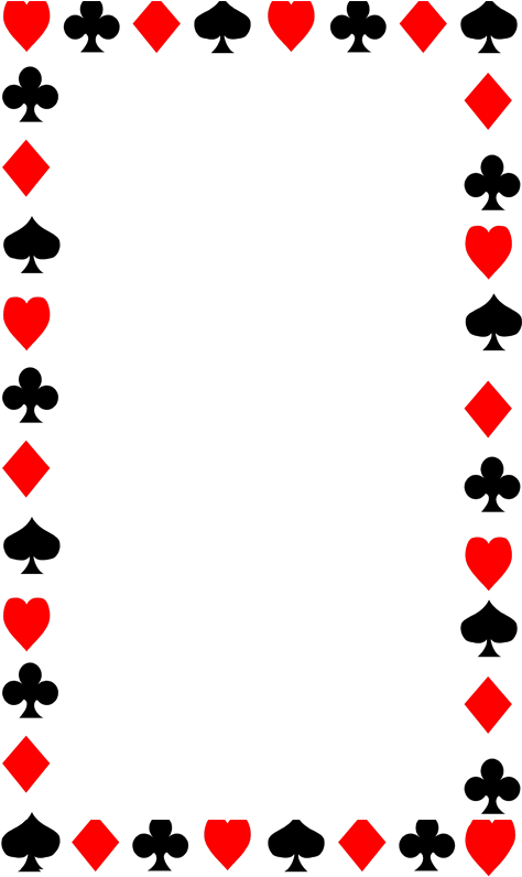 Card Suits Cliparts - Card Suits Border (480x800)