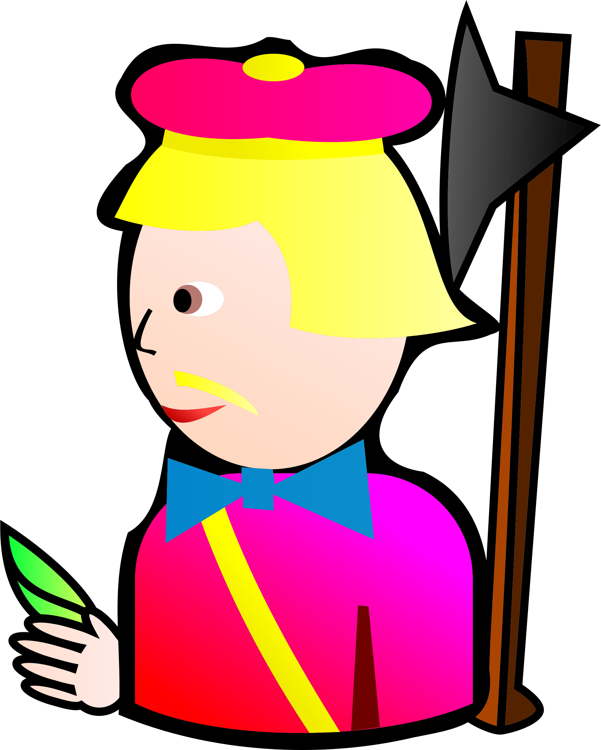 Playing Card, Boy, Blonde, Male, Man, Person, Ax - Jack Of Spades Card (642x800)