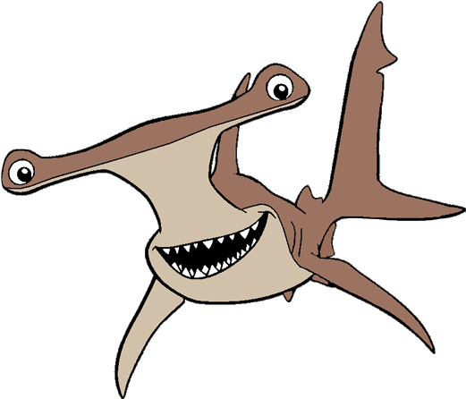 Hammerhead Shark Clipart Cartoon - Finding Nemo Chum Clipart (550x461)