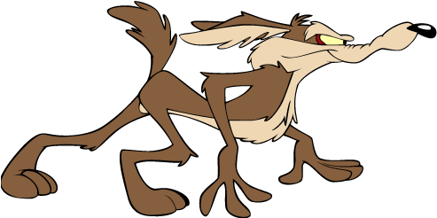 Cartoon Coyote Clipart - Wile E Coyote Running (500x269)