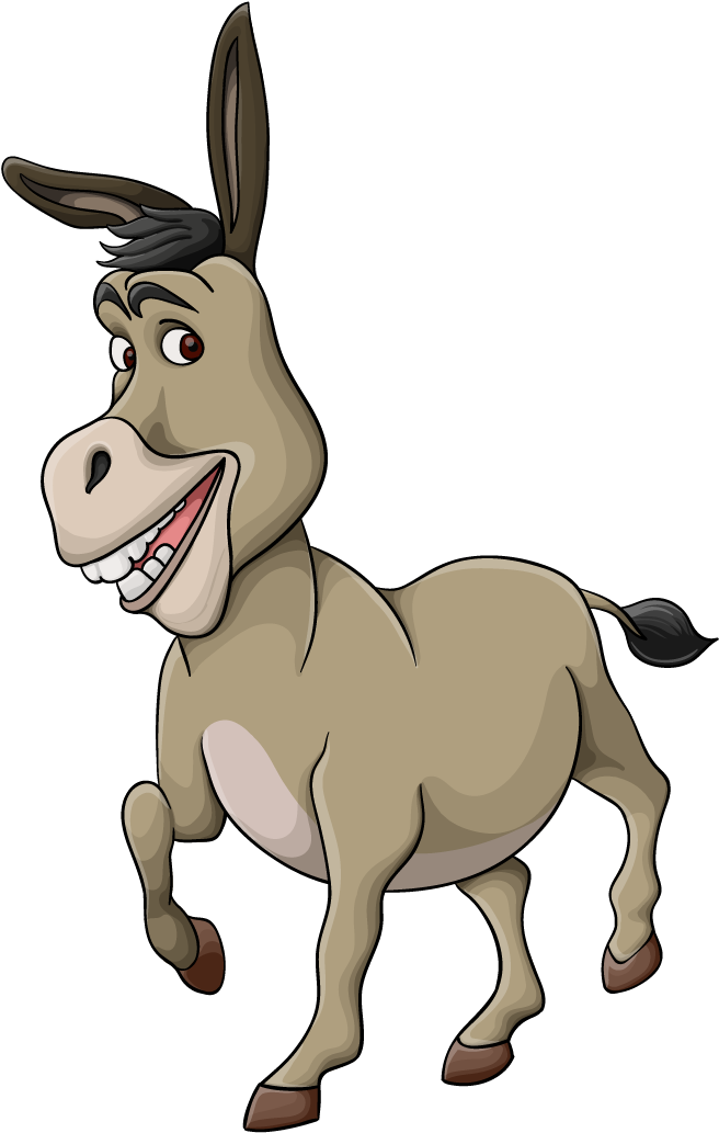 Donkey Clipart Realistic - Donkey From Shrek Drawing (722x1282)