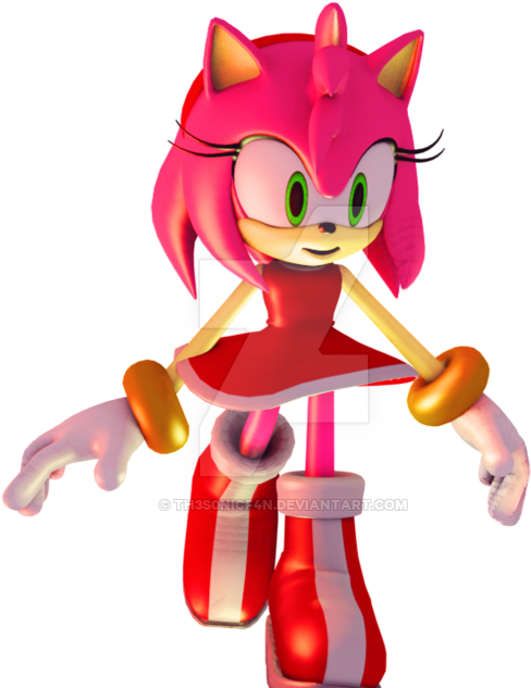 Amy Rose Render By Th3s0nicf4n - Gmod Amy Rose Playermodel (600x638)