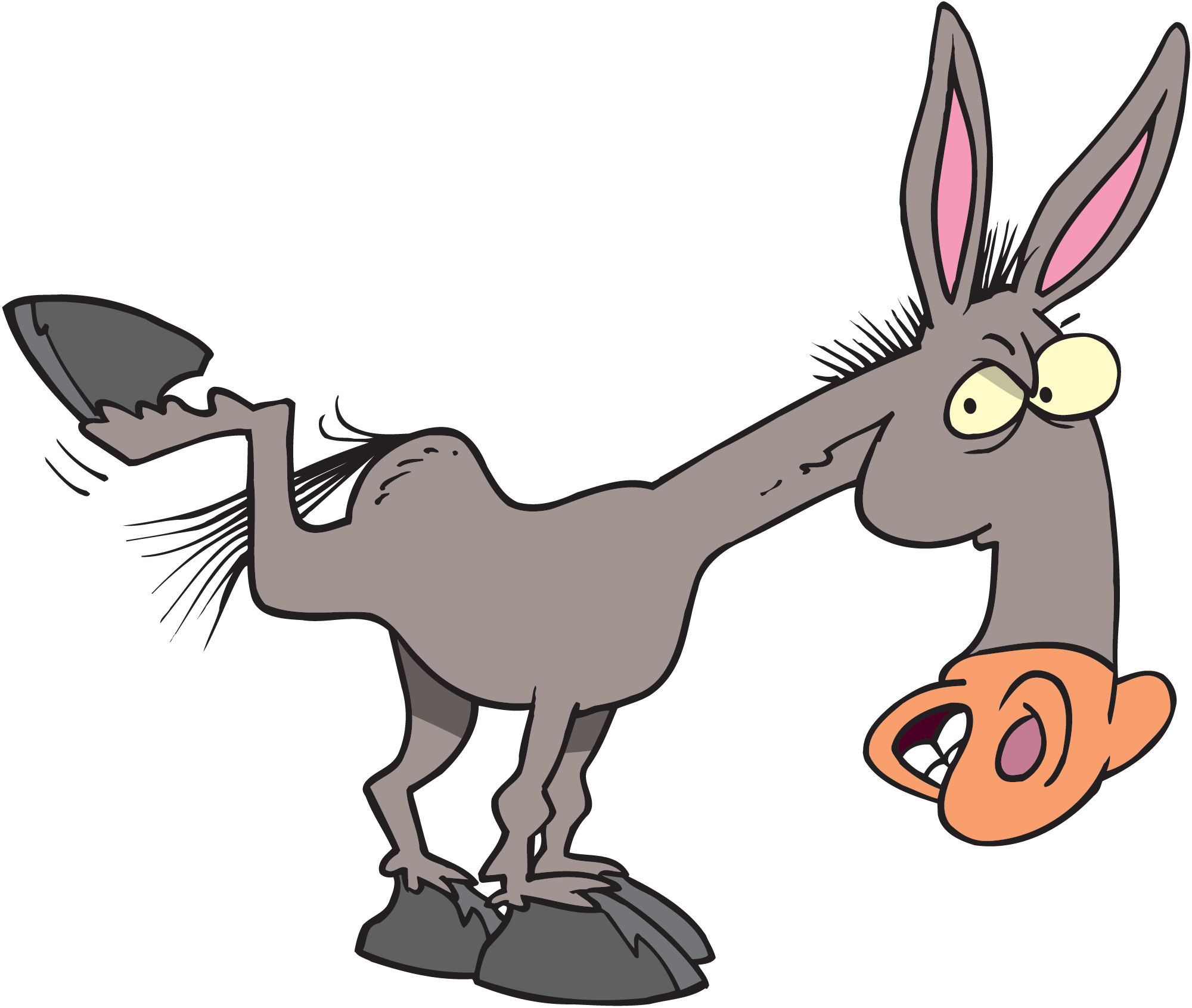 Mule Donkey Horse Cartoon Clip Art - 3drose Kick Parkinsons Disease In The Ass Awareness (2000x1691)