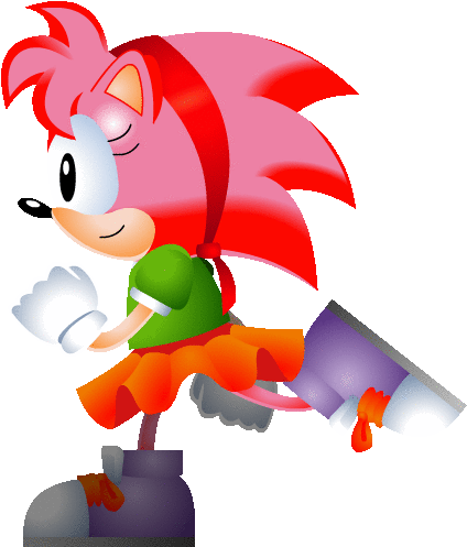 Amy Rose - Cartoon (443x515)