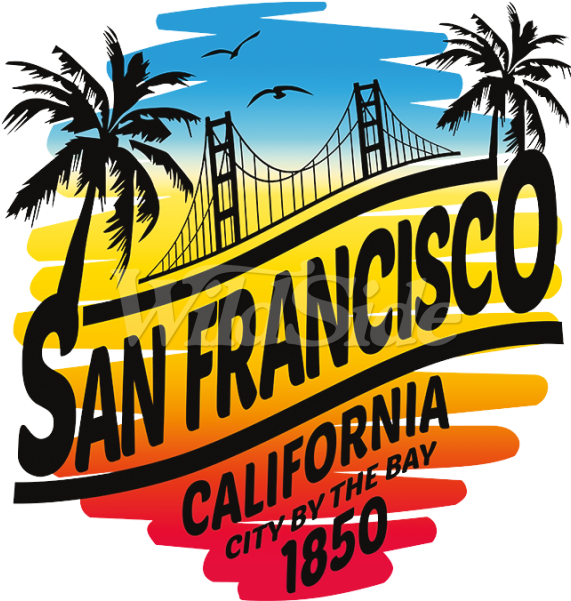 San Francisco California - Graphic Design (600x600)