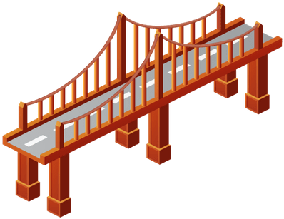 Bridge Clipart - Bridge Map Icon (400x400)