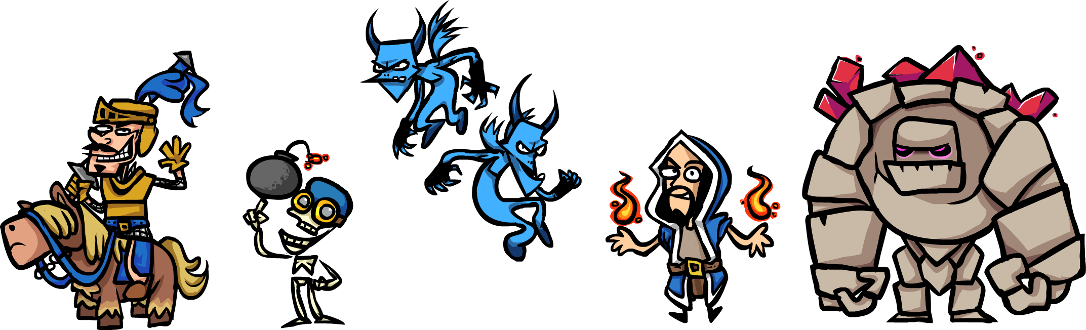 Devianjp824 49 20 Clash Royale Troops - Draw Clash Royale Characters (2145x652)