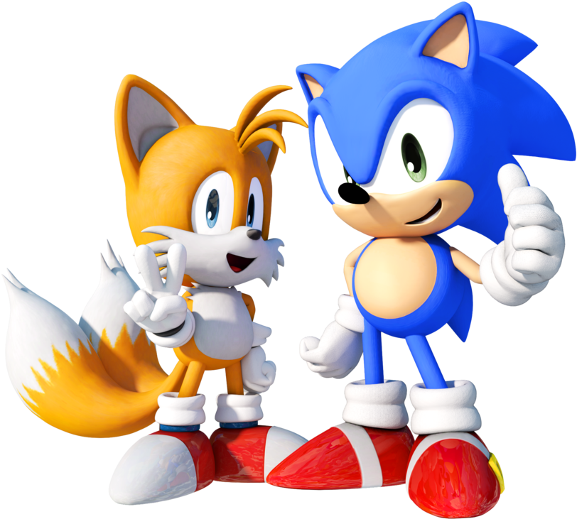 Sonic And Tails - Classic Sonic And Tails (968x826)