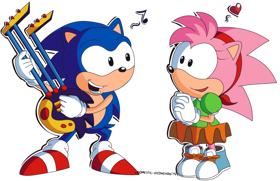 Sonic Sings To Amy By Domestichedgehog On Deviantart - Sonic Underground Sonic Guitar (1024x688)