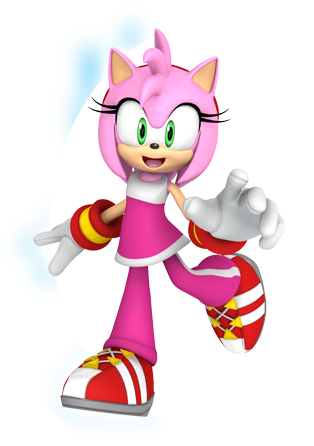 Playable Characters - Amy Rose Sonic Free Riders (314x446)