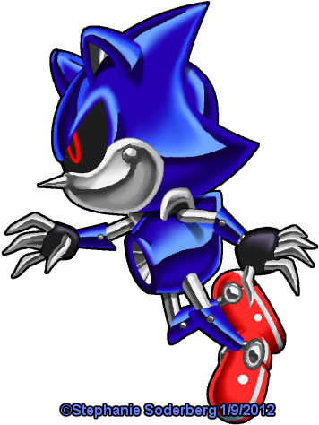 Sonic Generations - Classic Metal Sonic Running (395x500)