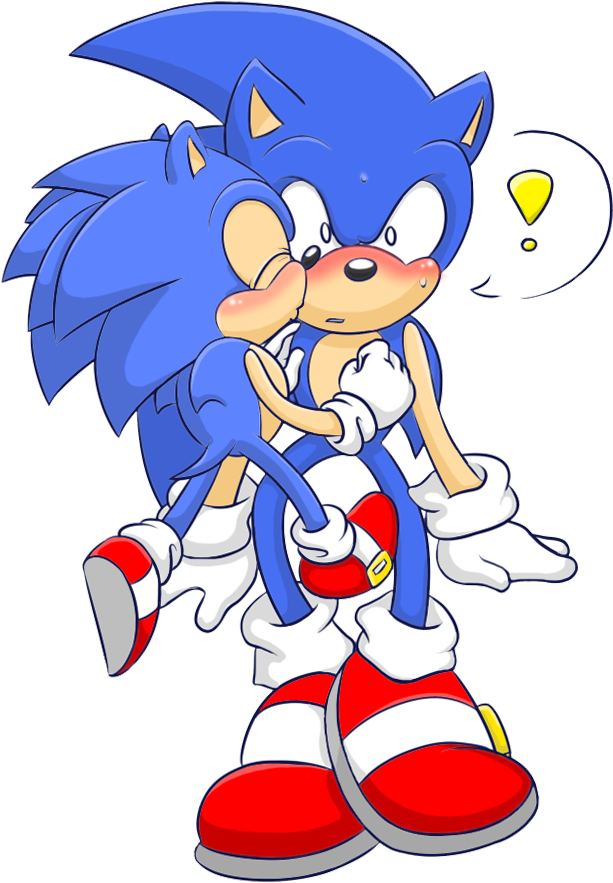 Collab - Modern Sonic X Classic Sonic (792x936)