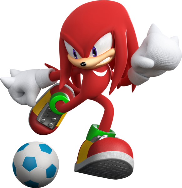 That Was A Very Fast Game, Took Nearly Two Hours To - Mario And Sonic At The London 2012 Olympic Games Knuckles (581x600)