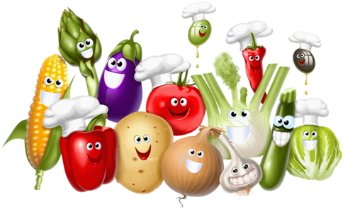 Album - Smiling Vegetables - Highest Quality Wall Print Decal (500x313)