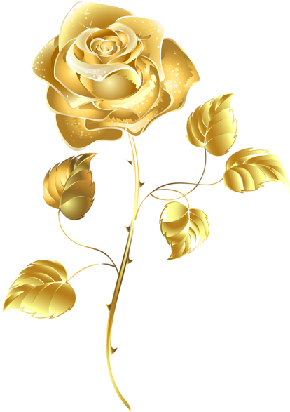 Beautiful Gold Rose Png Clip Art Image - Iphone 6/6s Tough Case (423x600)