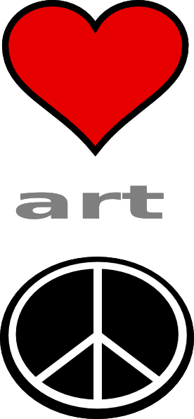 Love Art Peace Clip Art - Shirley's Door Mats Popular Simple Symbolpeace Love (276x596)