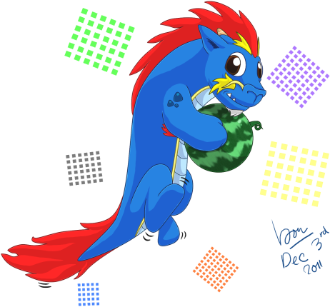 Watermelon Thief By Bou-ro - Cartoon (505x454)