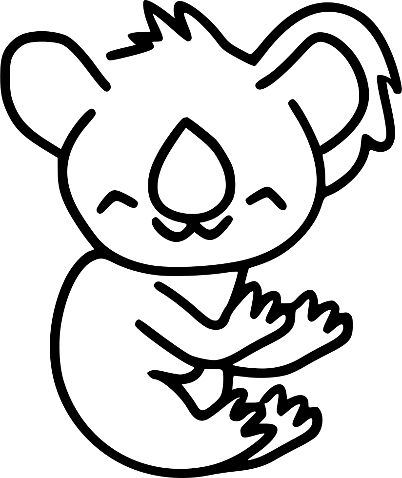 Koala Comments - Line Art (824x980)