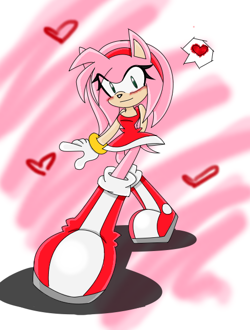 Amy Rose By Kattykimmi14 - Sonic Amy Rose Boots (491x648)