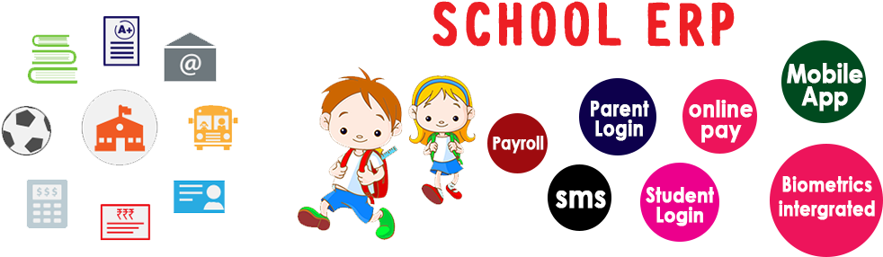 Office Management Clipart Business Student - School Management Erp Software (1000x300)