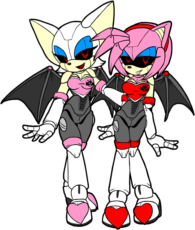 Twin Sisters By Chaoscroc - Rouge The Bat Robot.