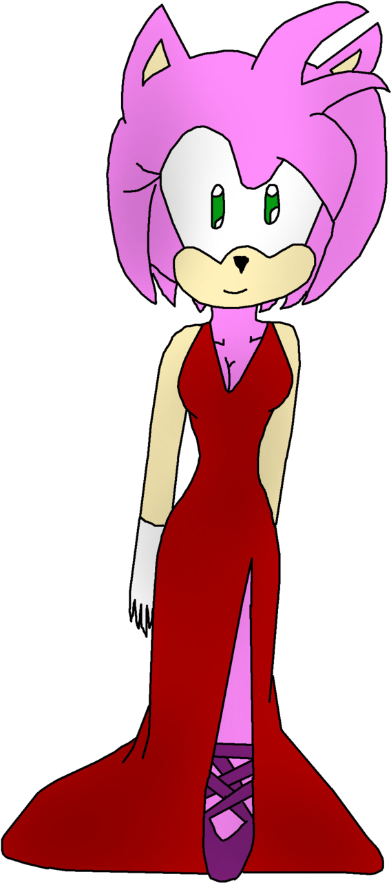 Formal Amy Rose By Devmars - Amy Rose Formal Deviantart (616x1295)