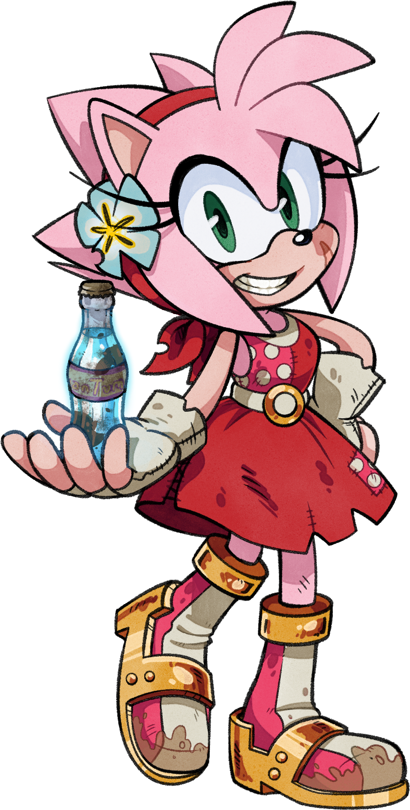 New Mobius Amy Rose Redesign - Fallout New Mobius Sonic (1068x1707)