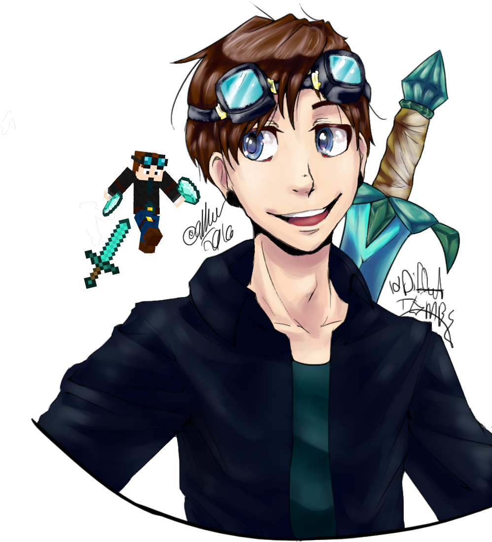 28 Collection Of Dantdm Drawing Anime High Quality, - Dantdm (1000x1250)