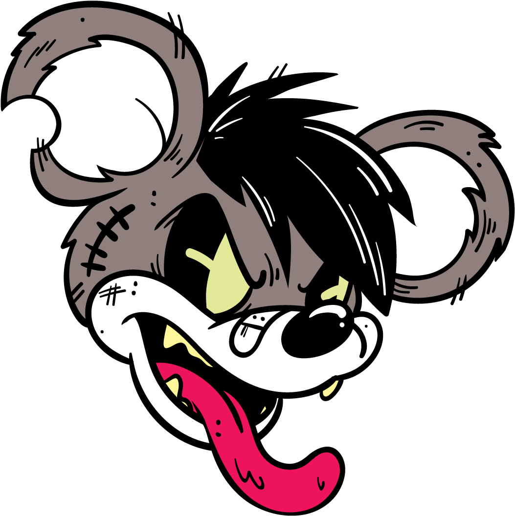 40oz Mouse Release Party Flyer, January - Cartoon (1075x1075)