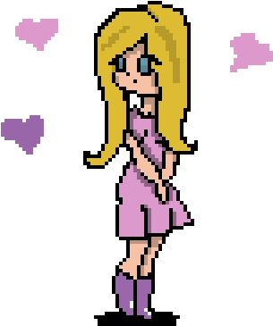 Pixel Art Anime Girl By Yman77 Piq - Pixel Art Of Girl (400x400)