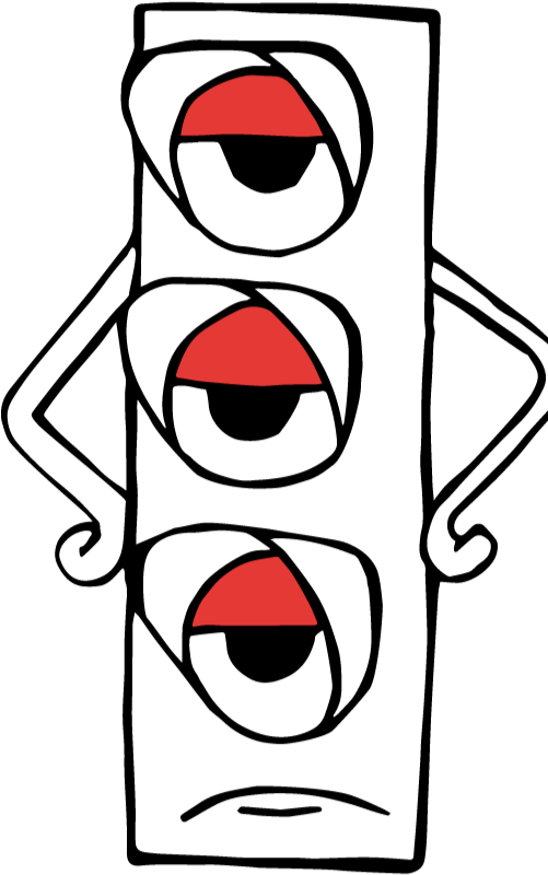 White Traffic Drawing Red Clip Art - White Traffic Drawing Red Clip Art (500x1384)