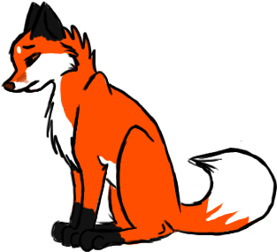 Red Fox Clipart Sad - Sad Fox Clipart (500x500)