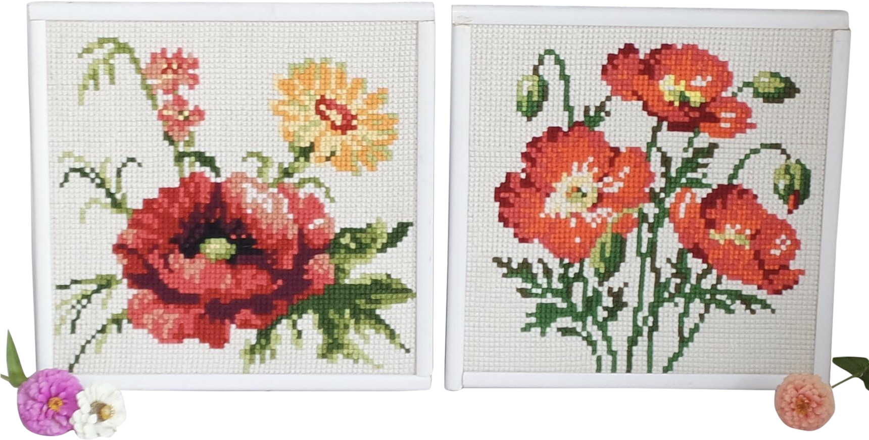 Poppies Cushion Front Chunky Cross Stitch Kit (1910x967)