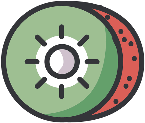 Kiwi Color Icon Transparent Png - Clip Art (512x512)