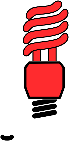 Energy Saving Red Clip Art At Clker - Clip Art (288x591)