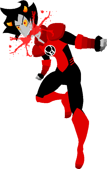 Karkat The Best Red Lantern By Gamerat514 - Homestuck God Tier Pose (632x770)