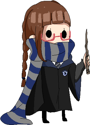 Gooooo Ravens Goooooo, She Shouted Watching How Her - Ravenclaw Gif Cartoon (500x500)