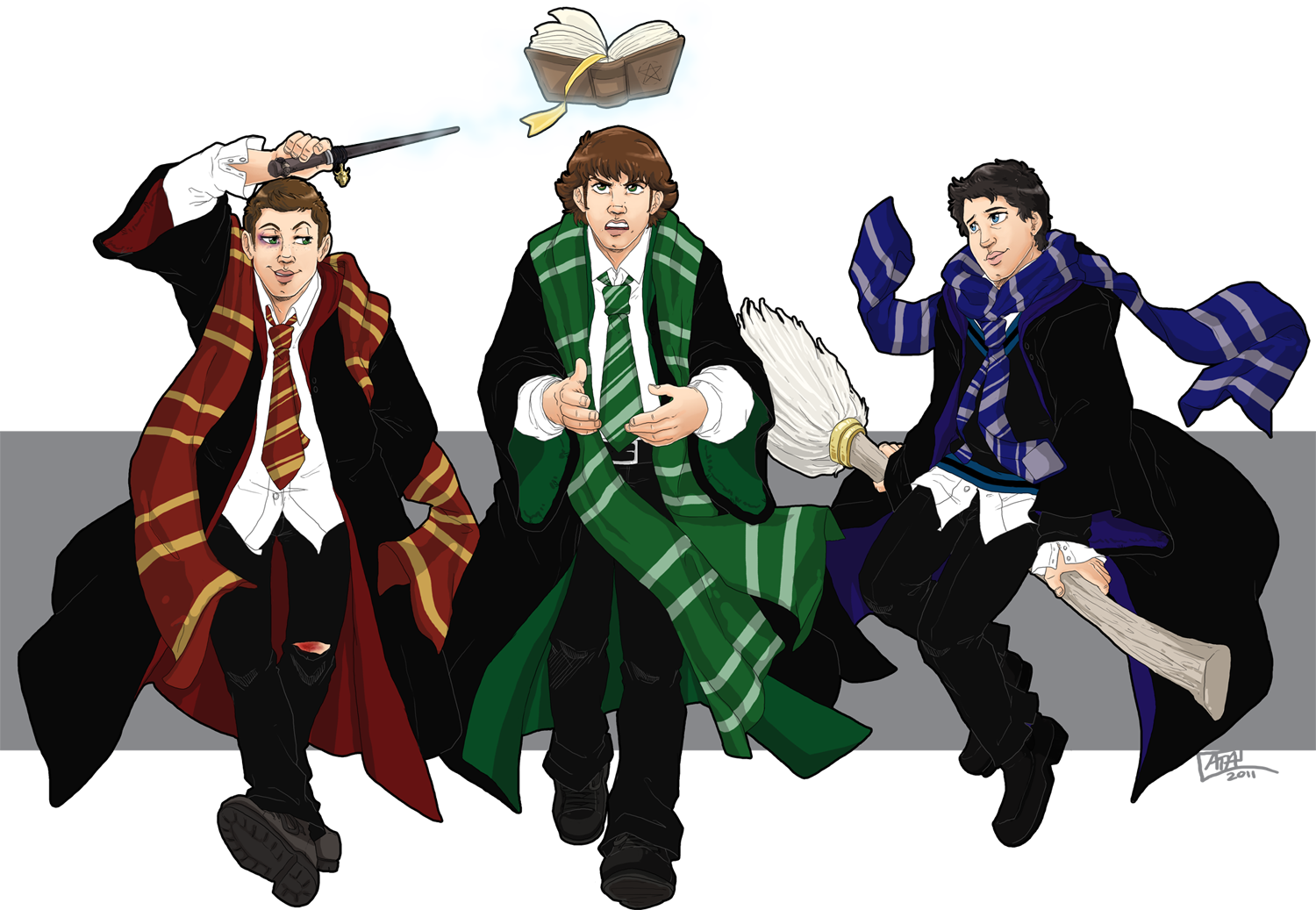 No Just Dean, You Are A Wizard By Ace-zaslavsky - Dean Winchester Au Hogwarts House (1500x1037)