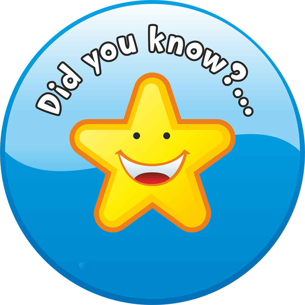 Did You Know - Star Stickers For Kids (1000x1000)