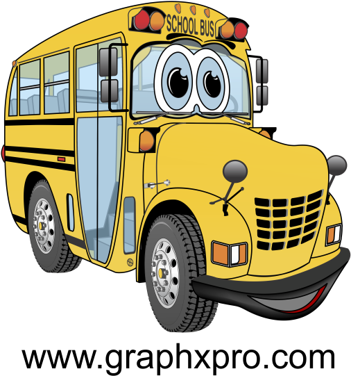 Buses, Cartoons, Animated Cartoons, Cartoon, Busses, - School Buses Cartoon (735x554)