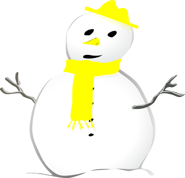 Yellowsnowman Clip Art At Clker - Snowman Clip Art (600x580)