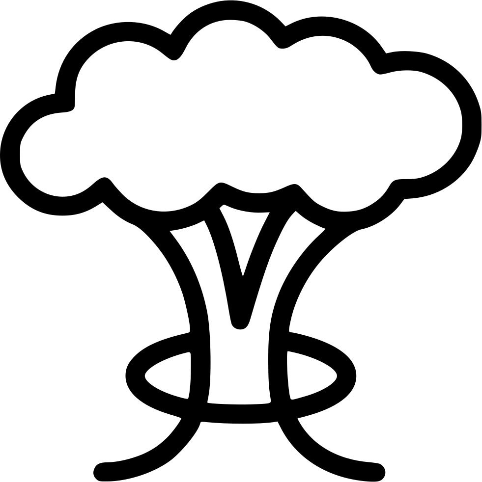 Mushroom Cloud Comments - Mushroom Cloud Icon Vector (981x982)