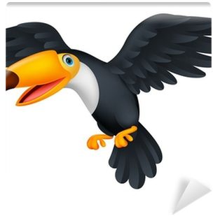 Fotomural Toucan Vuelo Historieta Del Pájaro • Pixers® - Tucano Flying (400x400)