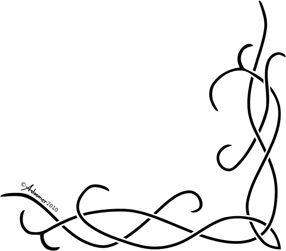 Free Corner Design Clip Art - Border Design Drawing Simple (953x838)