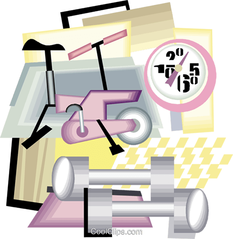 Exercise Equipment, Exercise Bicycle Royalty Free Vector - Exercise Equipment Clip Art (468x480)
