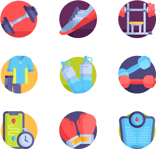 Gym Equipment - Illustration (600x564)