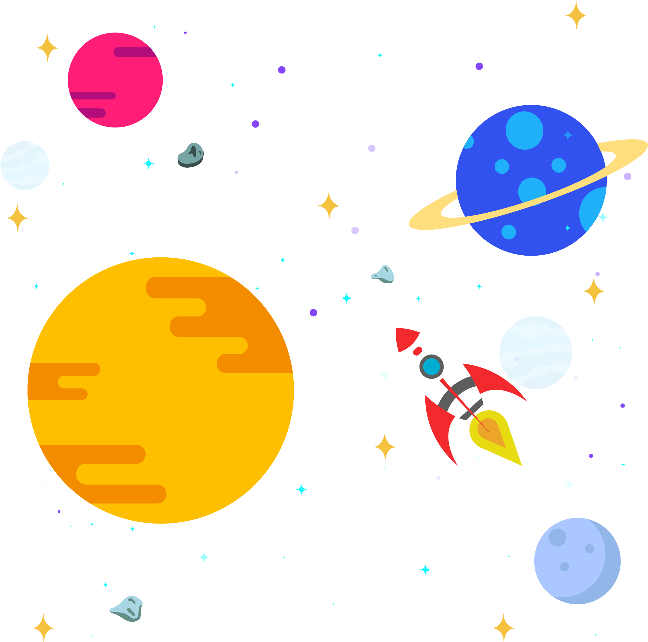 Outer Space Solar System Clip Art - Outer Space (2215x2195)