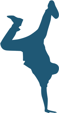 Hip Hop Dancer Man Handstand Silhouette - Bailarin Hombre Silueta (512x512)